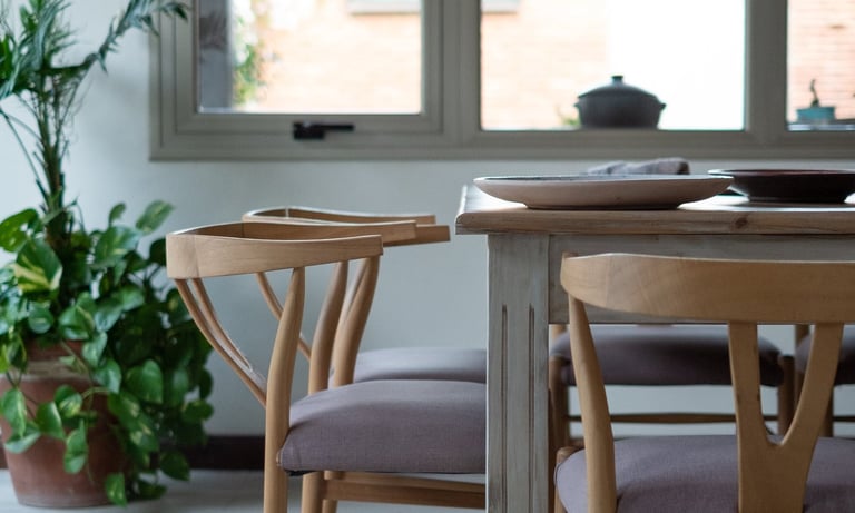 Recorte de sala de comedor en Casa Sucesiva. Arquitectura son sentido