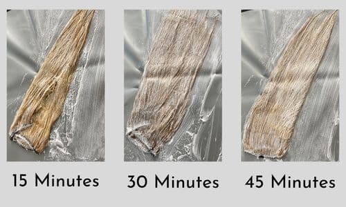 Vietnamese raw hair bleaching stages 15 to 45 minutes