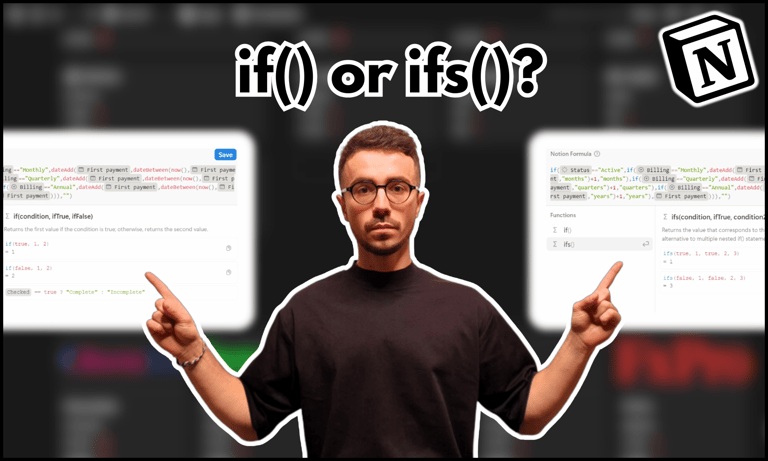 difference between if and ifs formula in notion
