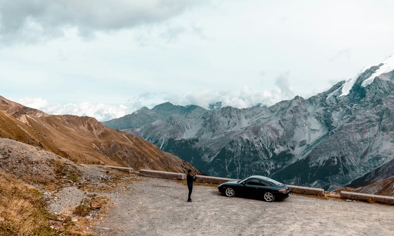 Porsche 911 in the alps