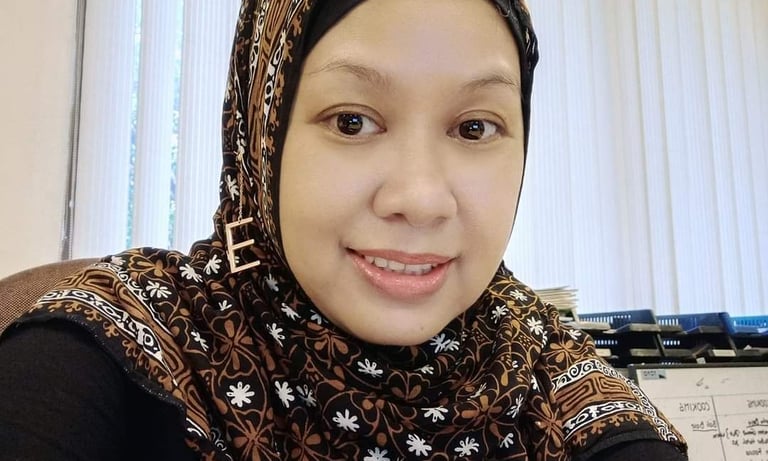 A Woman in Brown Hijab
