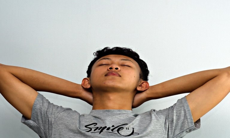 A  Boy Relaxing