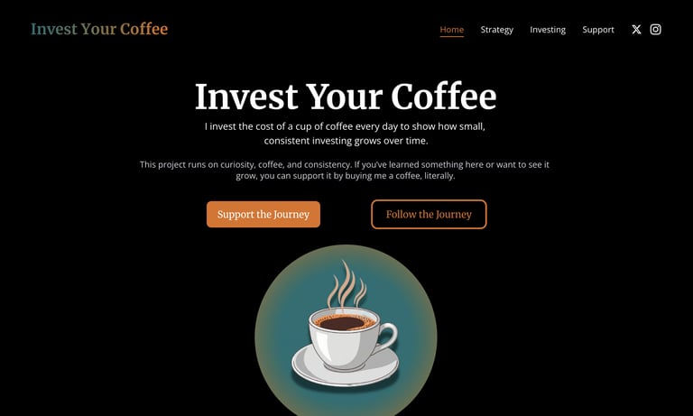 Invest Your Coffee Website