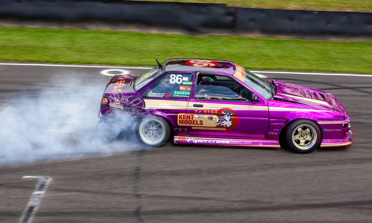 Drifting at the Players Classic Goodwood