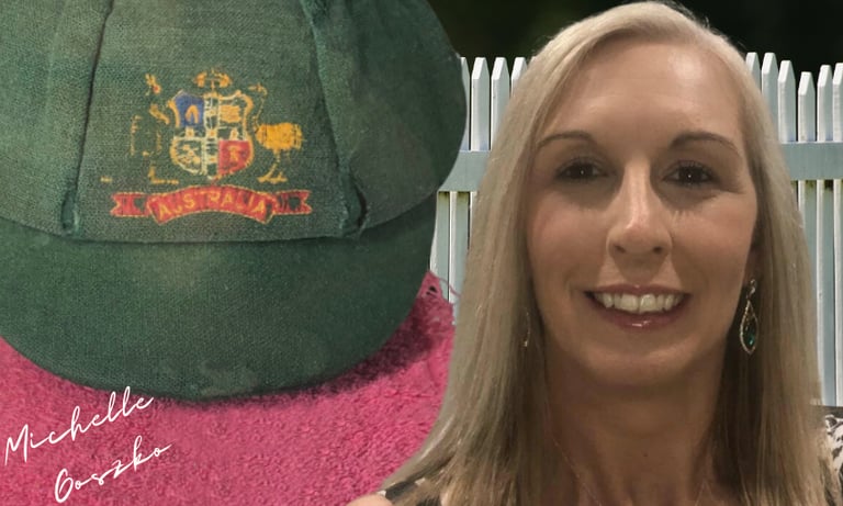 Michelle Goszko with her Baggy Green Cap