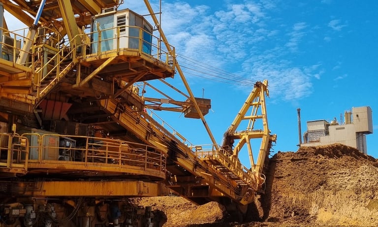 roue pelle, mine, industrie, maintenance industrielle