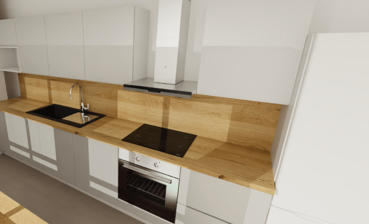 Illustration plan 3D d'une cuisine pour une cliente sur Toulouse