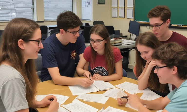 A joyful graduation ceremony with students celebrating their achievements.