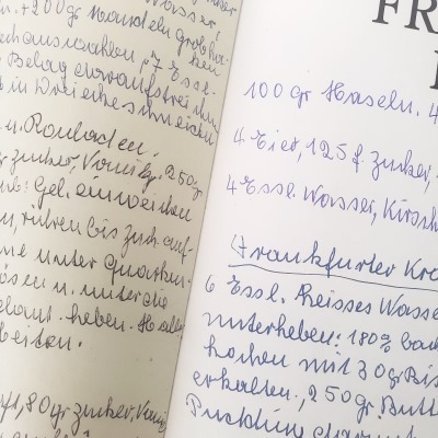 handwritten text in book, closeup - copyright Tanja Dietzig
