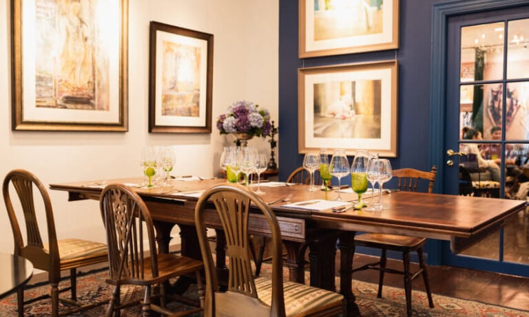 Jigsaw Bangkok a dining room table with a table set for four