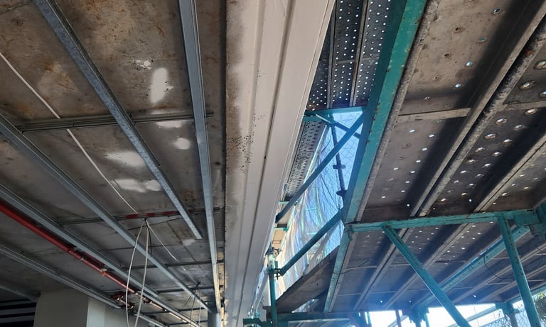 intumescent painter finishes job, Sydney Bondi