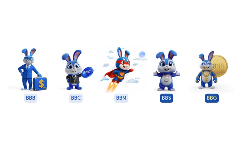 Blue Bunny Family Token