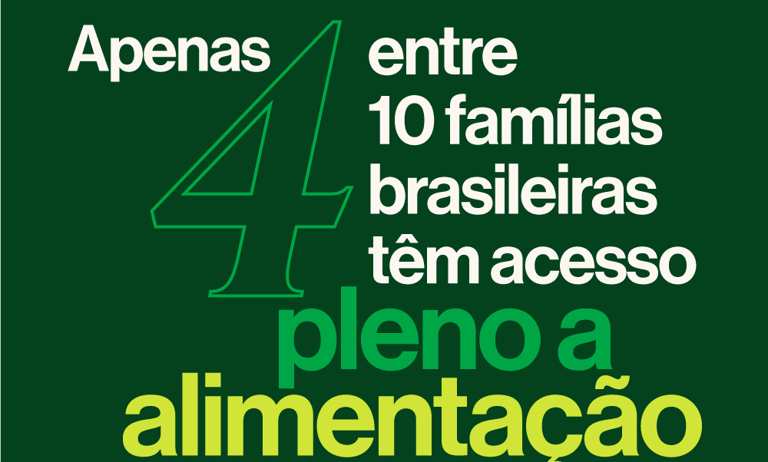 Apenas 4 entre 10 famílias brasileiras têm acesso pleno a alimentação