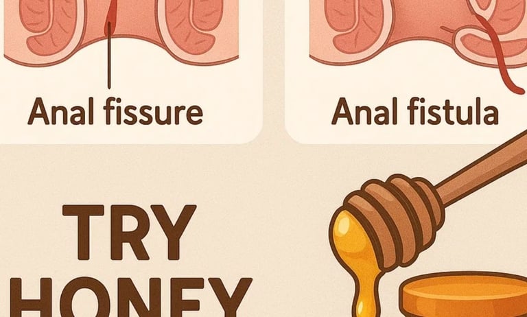 Anal Fissures and Fistulas try honey first