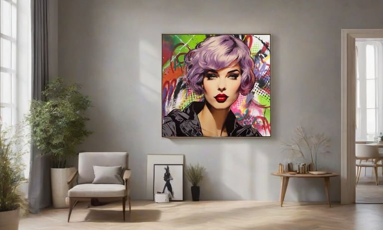 Retratos únicos: Rostos personalizados em quadros, elevando o estilo do ambiente.