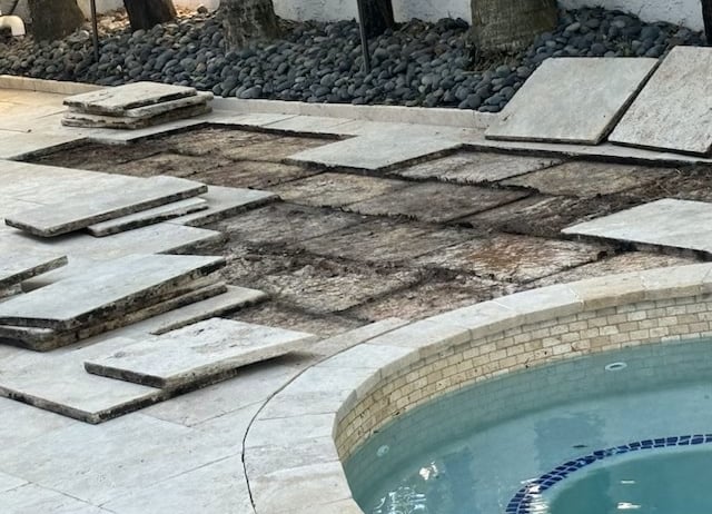 TRAVERTINE PATIO REPAIR BY PSI POWER WASHING