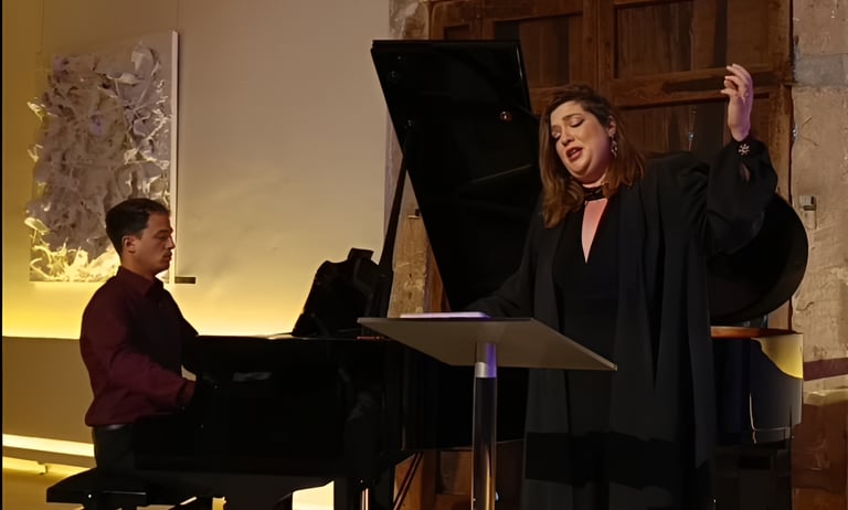 Laure de La Fuente, veu i Llorenç Prats, piano