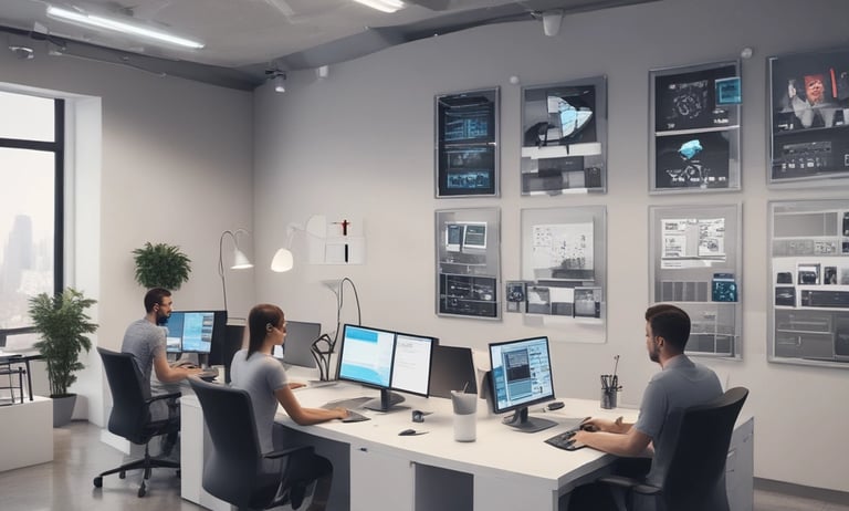 A sleek laptop screen showing a fast-loading, well-organized website dashboard.