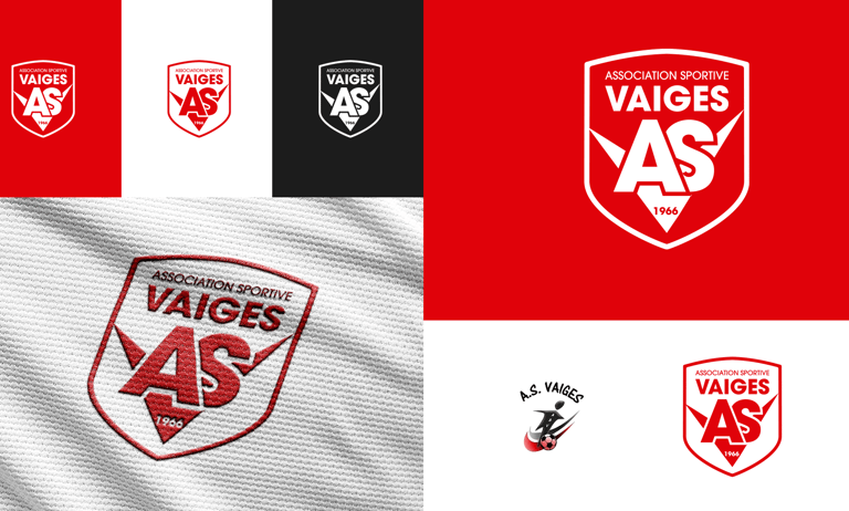 Présentation du logo de l’AS Vaiges et ses déclinaisons graphiques
