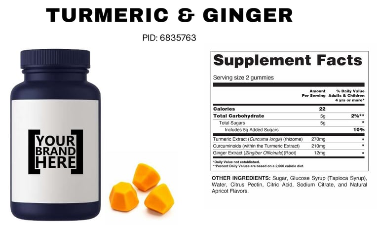 turmeric gummies ginger gummies