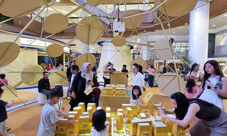 High engagement crowd at S-26 kids activation event