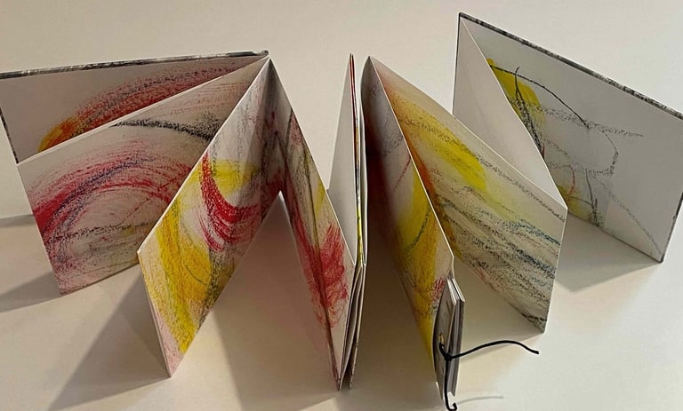 Meandering book - abstract acrylic