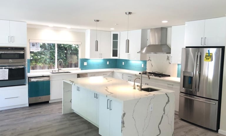 Custom kitchen remodel by Asha Construction in Bay area