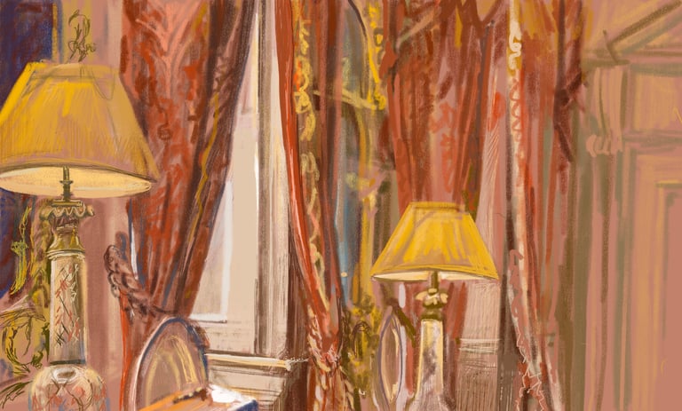 The Pink Dining Room at Dumfries House
