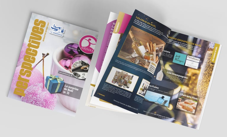 Conception et réalisation du la newsletter pour le CSE d'Amadeus