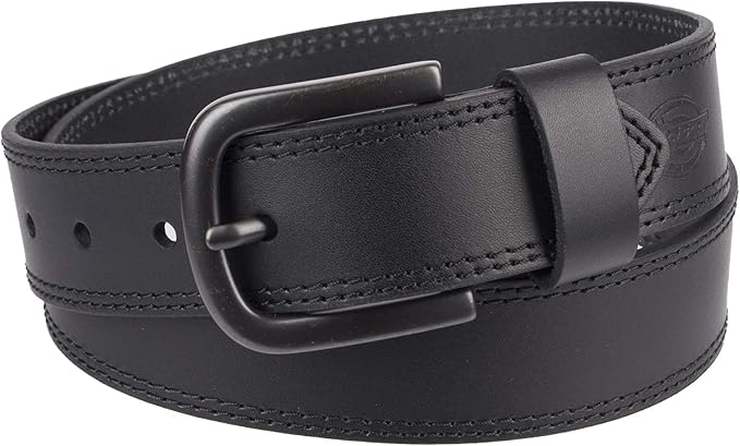 black and brown Dickies Casual Leather Belt