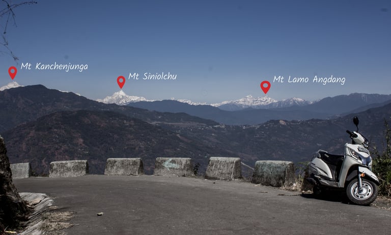 Mountain range view from crosshill pedong