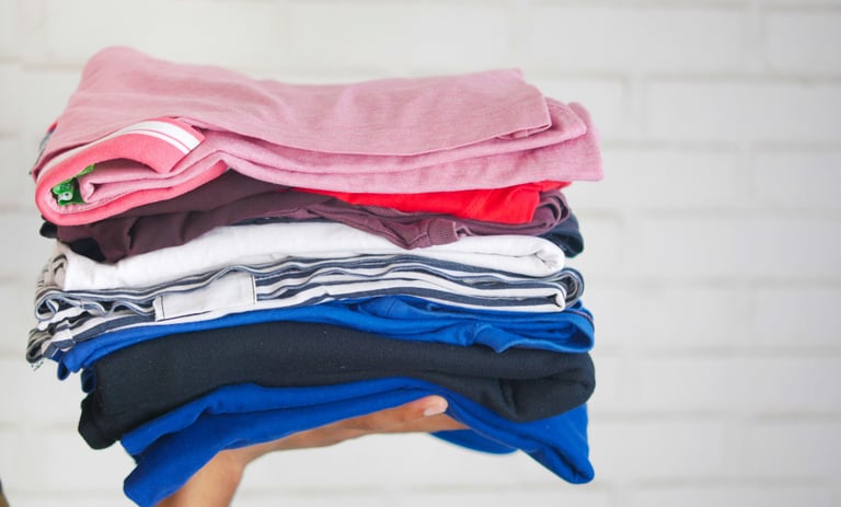 Freshly folded laundry