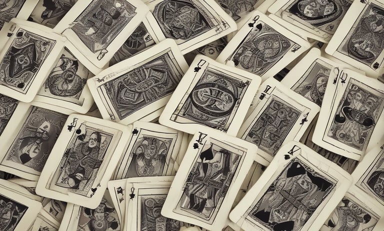 A lively group of friends playing card games around a cozy table.