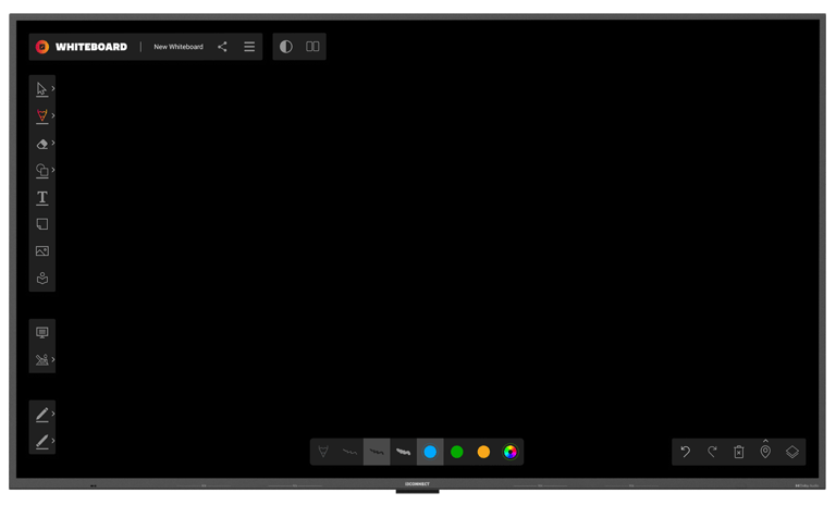 Pizarra digital de color negro en Pantalla interactiva i3Connect Aspen 4