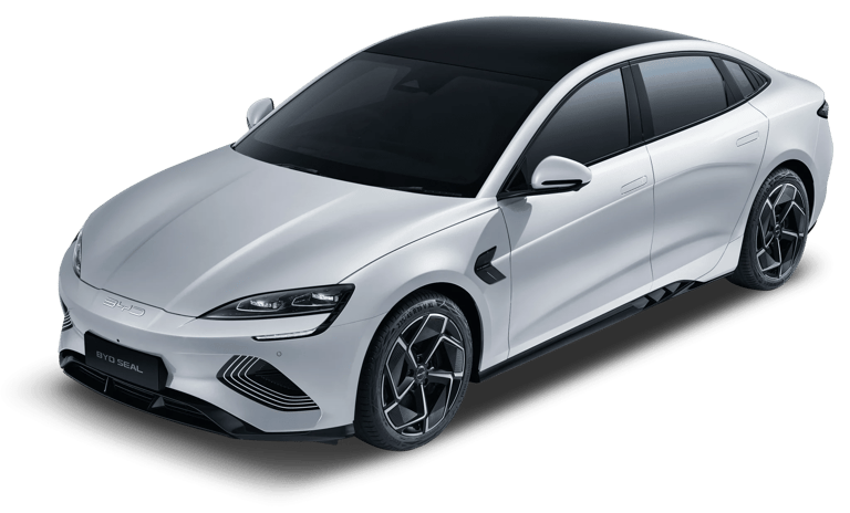 BYD Seal putih Gresik sedan listrik – tampilan sporty Surabaya Sidoarjo