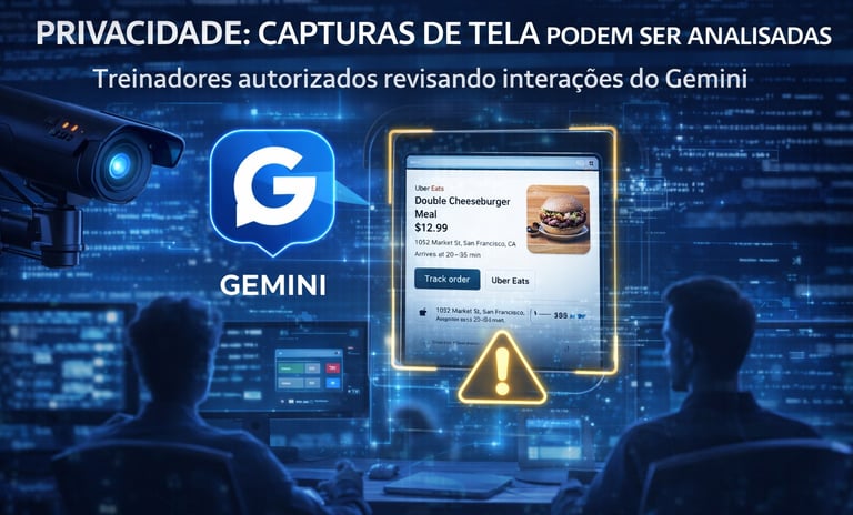 Privacidade: capturas de tela podem ser analisadas