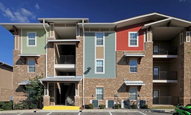 a motorcycle parked in front of a building