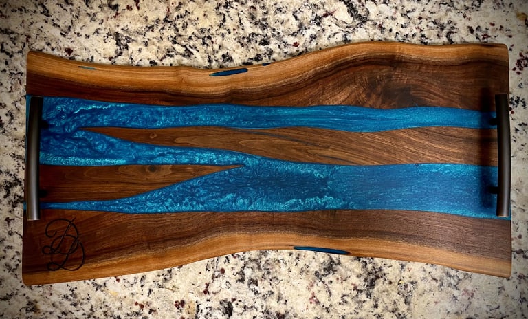 walnut and resin board