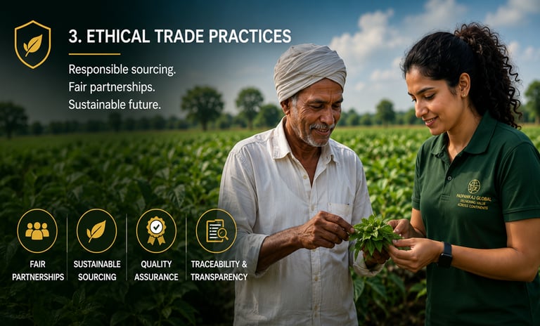 Ethical sourcing and responsible agricultural trade partnerships