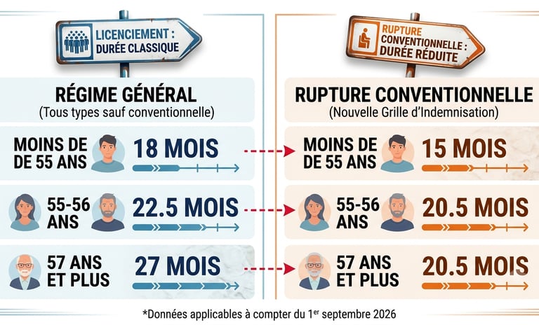 durée chômage - rupture conventionnelle - réforme