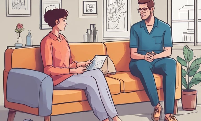 A caring medical professional visiting a patient at home, offering personalized care.