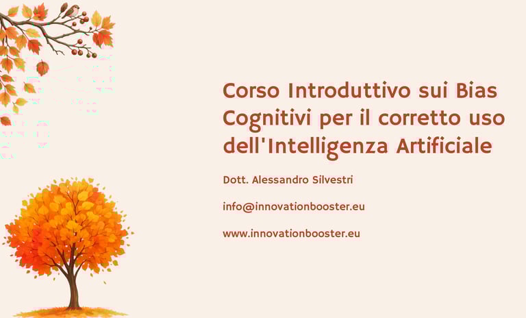 Corso introduttivo sui Bias cognitivi per il corretto uso dell'IA