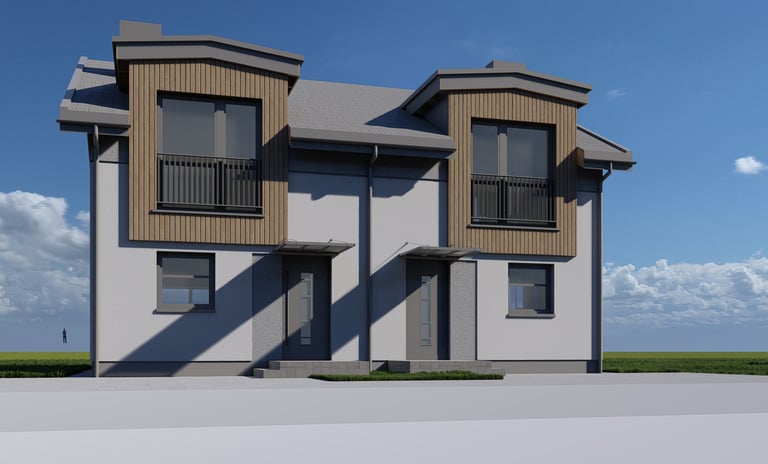 Zdjęcie domu w zabudowie bliźniaczej