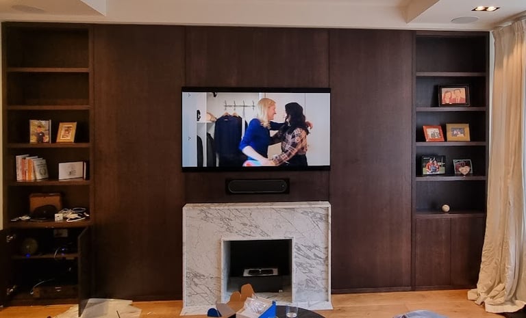 TV wall mounting with hidden cables. London