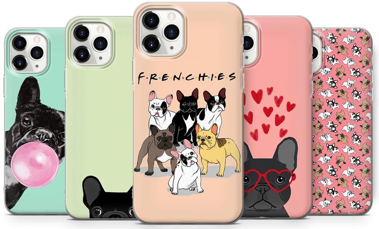 5 custom printed phone cases (Dogs)