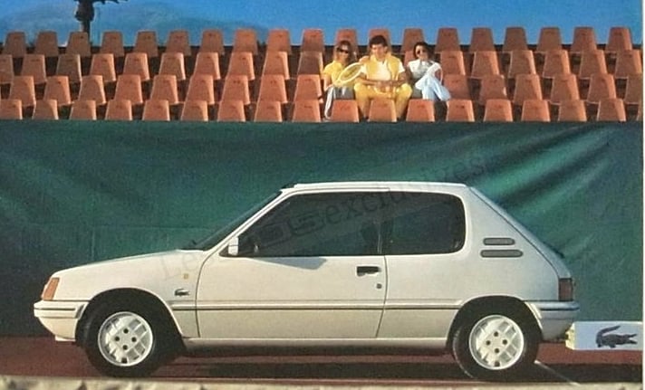 PUB Peugeot 205 Lacoste