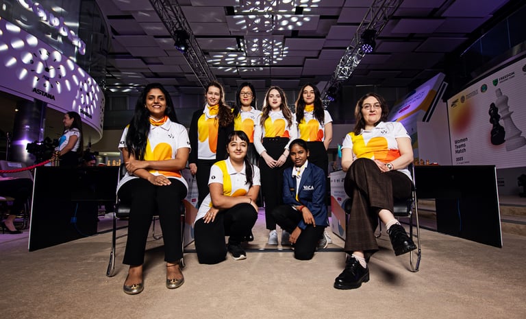 The "Kazakhstan vs The World" at World Chess Championship 2023. FIDE Chess