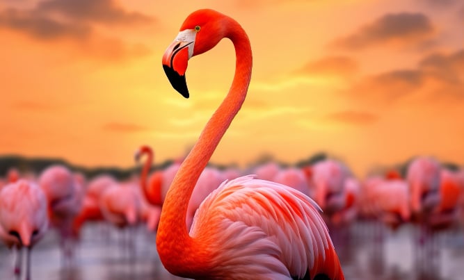 Flamants roses