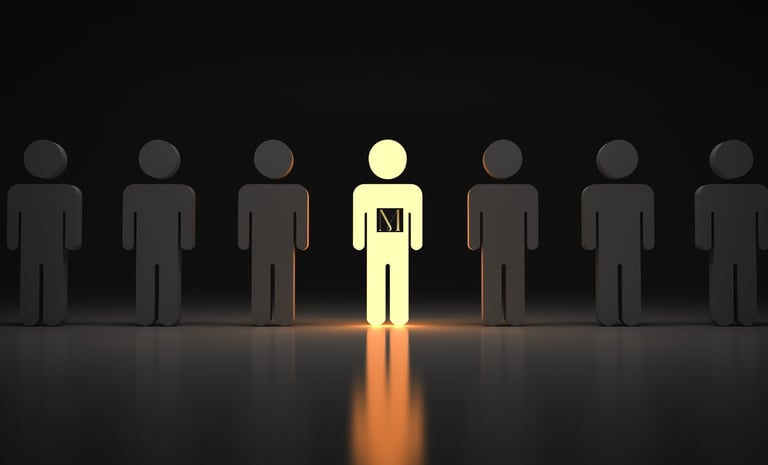 a person standing in front of a group of people