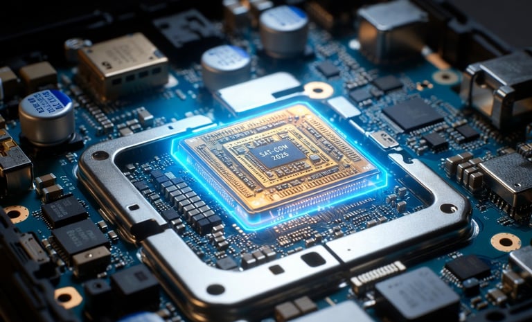 Tecnologia SAT-COM: o pequeno chip que nos conecta ao espaço.